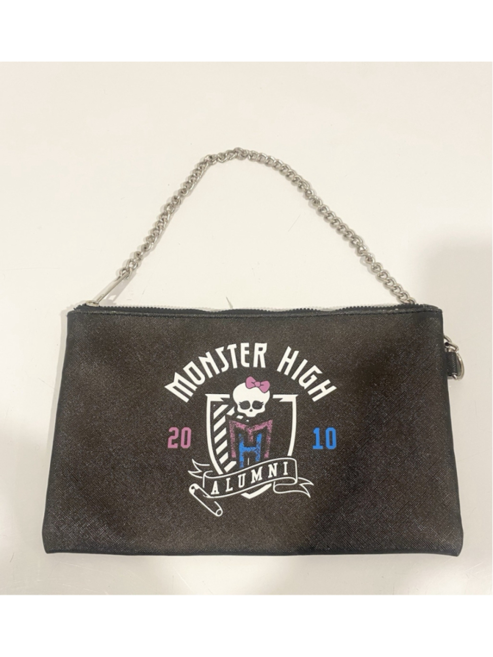 Monster High Alumni 2010 Makeup Bag Purse Chain Strap Plaid Mattel 2022